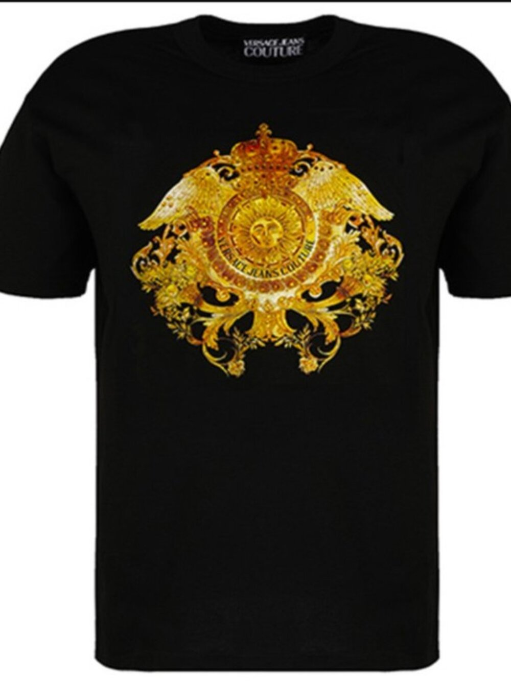 VERSACE Jeans Couture Baroque Sun Face Print Short Sleeve T-Shirt Sz XL NEW wTag
